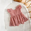 Candy Stripe Bow Dress-Blossom + Pear-0-3M (with snaps)- Tiny Trader - Gold Coast Baby Shop