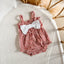 Candy Stripe Bow Romper-Blossom + Pear-NB- Tiny Trader - Gold Coast Baby Shop