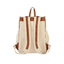 Canvas Nappy Backpack | Canvas/Terracotta-OiOi- Tiny Trader - Gold Coast Baby Shop