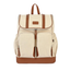 Canvas Nappy Backpack | Canvas/Terracotta-OiOi- Tiny Trader - Gold Coast Baby Shop