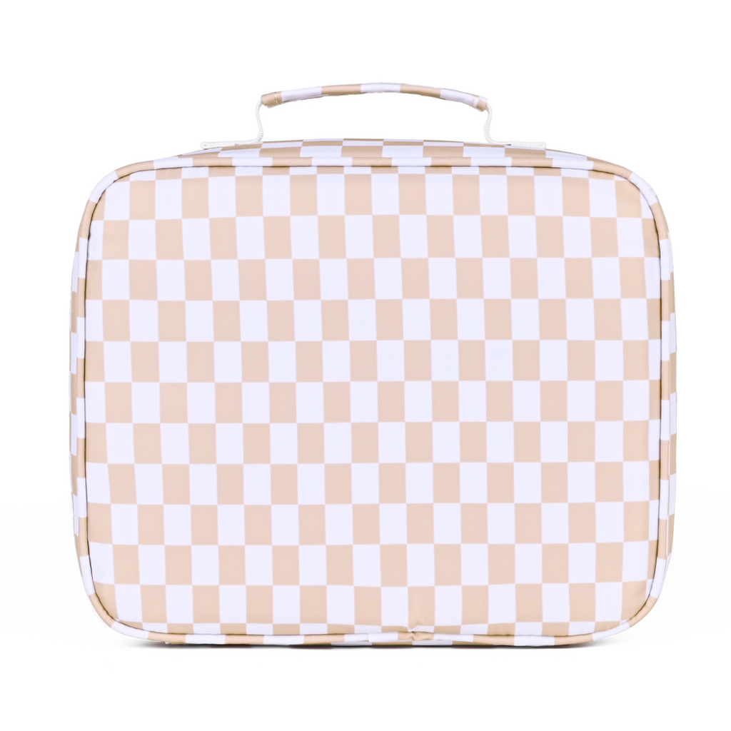 Caramel Check Insulated Lunch Bag Junior-Kinnder- Tiny Trader - Gold Coast Kids Shop - Gold Coast Baby Shop -