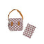 Carrie Convertible Changing Set | Plum Check-Olli Ella- Tiny Trader - Gold Coast Baby Shop