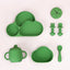 Cloud Silicone 8 Piece Dinner Set | Green-Littlish- Tiny Trader - Gold Coast Baby Shop