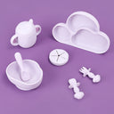 Cloud Silicone 8 Piece Dinner Set | Lilac-Littlish- Tiny Trader - Gold Coast Baby Shop