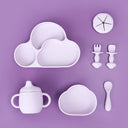 Cloud Silicone 8 Piece Dinner Set | Lilac-Littlish- Tiny Trader - Gold Coast Baby Shop