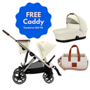 Cybex | Gazelle S Bassinet and Seat Pram Bundle + Free Nappy Caddy-Pram-Cybex-Moon Black- Tiny Trader - Gold Coast Baby Shop