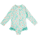 Daisy Delight Long Sleeve Swimsuit Lagoon-Goldie+Ace-3-6M- Tiny Trader - Gold Coast Baby Shop