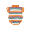 Dino Valley Nostalgia Stripe Polo Romper-Goldie+Ace-0-3M- Tiny Trader - Gold Coast Baby Shop