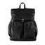 Faux Leather Nappy Backpack | Black-OiOi- Tiny Trader - Gold Coast Baby Shop