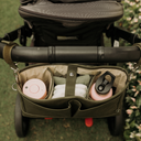 Faux Leather Stroller Organiser/Pram Caddy | Olive-OiOi- Tiny Trader - Gold Coast Baby Shop