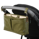 Faux Leather Stroller Organiser/Pram Caddy | Olive-OiOi- Tiny Trader - Gold Coast Baby Shop