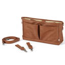 Faux Leather Stroller Organiser/Pram Caddy | Tan-OiOi- Tiny Trader - Gold Coast Baby Shop