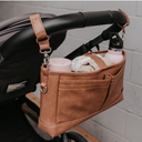 Faux Leather Stroller Organiser/Pram Caddy | Tan-OiOi- Tiny Trader - Gold Coast Baby Shop