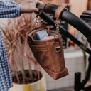 Faux Leather Stroller Organiser/Pram Caddy | Tan-OiOi- Tiny Trader - Gold Coast Baby Shop