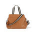 Faux Leather Tote Triple Compartment Nappy Bag | Tan-OiOi- Tiny Trader - Gold Coast Baby Shop