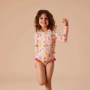 Fruit Salad Long Sleeve Swimsuit-Goldie+Ace-3-6M- Tiny Trader - Gold Coast Baby Shop