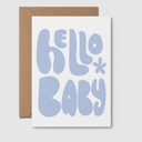 Hello Baby Blue | CUTE GREETING CARD | Newborn, baby shower-Quokka the Rocker- Tiny Trader - Gold Coast Baby Shop