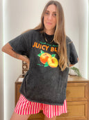 Juicy Bliss Peach Acid Wash Tee (Women's)-By Frankie-XS- Tiny Trader - Gold Coast Baby Shop