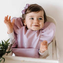 Lavender Frill Snuggle Bib-Snuggle Hunny- Tiny Trader - Gold Coast Baby Shop