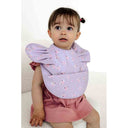 Lilac Bloom Frill Snuggle Bib-Snuggle Hunny Kids- Tiny Trader - Gold Coast Baby Shop