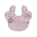 Lilac Bloom Frill Snuggle Bib-Snuggle Hunny Kids- Tiny Trader - Gold Coast Baby Shop