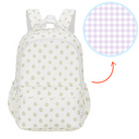 Lilac Gingham Campus Backpack-Kinnder- Tiny Trader - Gold Coast Baby Shop