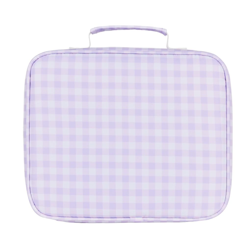 Lilac Gingham Insulated Lunch Bag Junior-Kinnder- Tiny Trader - Gold Coast Kids Shop - Gold Coast Baby Shop -
