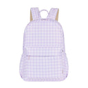 Lilac Gingham Junior Kindy/School Backpack-Kinnder-Standard- Tiny Trader - Gold Coast Baby Shop