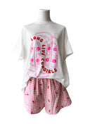 Long Live Cowgirls Top and Shorts Set / White & Pink (Women's)-By Frankie-XS- Tiny Trader - Gold Coast Baby Shop