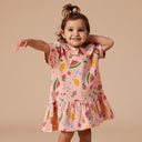 Mila Drop Waist Linen Dress Fruit Salad-Goldie+Ace-6-12M- Tiny Trader - Gold Coast Baby Shop