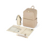 Multitasker Nappy Backpack - Oat Vegan Leather-OiOi- Tiny Trader - Gold Coast Baby Shop