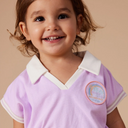 Pia Collared T-Shirt | Bubblegum-Goldie+Ace-3-6M- Tiny Trader - Gold Coast Baby Shop