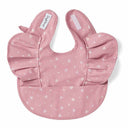 Pink Fleur Frill Snuggle Bib-Snuggle Hunny- Tiny Trader - Gold Coast Baby Shop