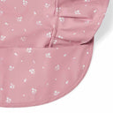 Pink Fleur Frill Snuggle Bib-Snuggle Hunny- Tiny Trader - Gold Coast Baby Shop