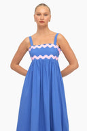 Scallop Trim Maxi Dress | Blue-Label Of Love-XS- Tiny Trader - Gold Coast Baby Shop