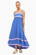 Scallop Trim Maxi Dress | Blue-Label Of Love-XS- Tiny Trader - Gold Coast Baby Shop