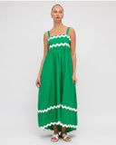 Scallop Trim Maxi Dress | Green-Label Of Love-XS- Tiny Trader - Gold Coast Baby Shop