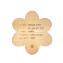 She's Here Reversible Flower Announcement Plaque-Littlish- Tiny Trader - Gold Coast Baby Shop