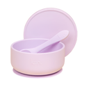 Silicone Suction Bowl with lid + Spoon Set-Kiin Baby-Lilac- Tiny Trader - Gold Coast Baby Shop