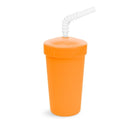 Straw Cup with Reusable Straw | Various Colours-Re-Play-Orange- Tiny Trader - Gold Coast Baby Shop