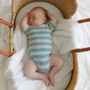 Summer Ribbed Bodysuit | Lake-Ziggy Lou-NB- Tiny Trader - Gold Coast Baby Shop