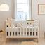 Tommi Cot-Cot-Babyrest-Oak & White- Tiny Trader - Gold Coast Baby Shop